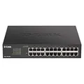 D-Link Ethernet Switch, 24 Port Gigabit Easy Smart Managed Network Internet Desktop or Rack Mountable (DGS-1100-24V2), Black