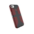 Speck Products CandyShell Grip Cell Phone Case for iPhone 8/7/6S/6 - Charcoal Grey/Dark Poppy Red