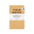 Field Notes: Original Kraft 3-Pack - Mixed Paper (1 Graph, 1 Ruled, 1 Plain book) - 48 Pages - 3.5" x 5.5"