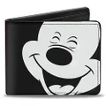 Buckle-Down Wallet Bifold PU Disney Mickey Mouse, Multicolor, 4.0" x 3.5"