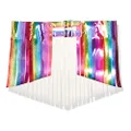 Daisy Corsets Women's Rainbow Glitter Fringe Mini Skirt, Large