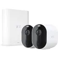 Arlo Pro 3 VMS4240P - Wire-Free Security 2 Camera System | 2K with HDR, Indoor/Outdoor, Color Night Vision, Spotlight, 160° View, 2-Way Audio, Siren | Compatible with Alexa