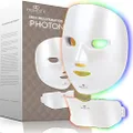 Photon Skin Rejuvenation Face & Neck Mask by Project E Beauty | Anti-Aging & Anti-Blemish Skincare | 7-Color LED Light Therapy | Red & Blue LED Light Therapy | Reduce Wrinkles | Pimple Solution