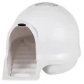 Booda Petmate Clean Step Cat Litter Box Dome (Made in the USA with 95% Recycled Materials)- Pearl White