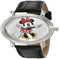Disney Minnie Mouse Adult Vintage Articulating Hands Analog Quartz Watch, Red, Quartz Movement