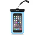 JOTO Universal Waterproof Pouch Cellphone Dry Bag 7 inch Case for iPhone 14 13 Pro Max Plus Mini, 12 11 Pro Max Xs Max XR X 8 7 6S Plus SE, Galaxy S20 S20+ S10 Plus S10e /Note 10+ 9 -Blue