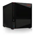 Asustor AS5304T | Gaming Inspired Network Attached Storage | 1.5GHz Quad-Core, Two 2.5GbE Port, 4GB RAM DDR4, 4GB eMMC Flash Memory | Personal Private Cloud (4 Bay Diskless NAS)