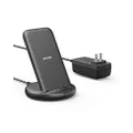 Anker Wireless Charger with Power Adapter, PowerWave II Stand, Qi-Certified 15W Max Fast Wireless Charging Stand for iPhone 14/14 Pro/14 Pro Max/13/13 Pro Max, Galaxy S10 S9 S8, Note 10 Note 9