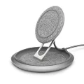 Moshi Lounge Q Wireless Charging Stand with Adjustable Height for iPhone and Android, Nordic Gray