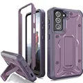 ArmadilloTek Vanguard Compatible with Samsung Galaxy S21 Plus Case, Military Grade Full-Body Rugged with Built-in Kickstand [Screenless Version] (Purple)