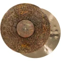Meinl Cymbals Byzance 15" Extra Dry Medium Thin Hihats, Pair — Made in Turkey — Hand Hammered B20 Bronze, 2-Year Warranty, B15EDMTH, inch