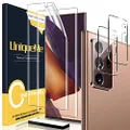 UniqueMe [2+2 Pack] Compatible with Samsung Galaxy Note 20 Ultra 6.9 inch Soft TPU Screen Protector 【Not Glass】and Camera Lens Protector,HD Clarity [Case Friendly][Bubble Free] [Anti-slip tool]