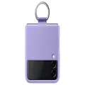 Samsung Galaxy Z Flip 3 Phone Case, Silicone Protective Cover with Ring, Heavy Duty, Shockproof Smartphone Protector, US Version, Lavender,EF-PF711TVEGUS