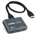 4K@60Hz HDMI Switch 3 in 1 Out Aluminum Alloy【with 4FT HDMI 2.0 Cable】, avedio links 3x1 HDMI Multi Port Switch, 3 Way HDMI Selector Switcher Support HDCP 2.2, HDR 10, for Fire TV Stick, PS5, PS4