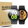 Suoman 4-Pack for Samsung Galaxy Watch 6 44mm / Galaxy Watch 5 44mm / Galaxy Watch 4 44mm Screen Protector, [Perfectly Fit] Tempered Glass Protector for Galaxy Watch 4/5/6 (44mm) Smartwatch