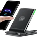 INIU Wireless Charger, 15W Qi-Certified Fast Wireless Charging Stand with Sleep-Friendly Adaptive Light Compatible with iPhone 14 13 12 Pro XR XS 8 Plus Samsung Galaxy S21 S20 Note 20 10 Google LG etc