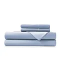 Hotel Sheets Direct 100% Viscose Derived from Bamboo Sheets Queen - Cooling Luxury Bed Sheets w Deep Pocket - Silky Soft - Light Blue
