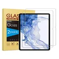 2 Pack SPARIN Screen Protector Compatible with Samsung Galaxy Tab S8 Plus / Galaxy Tab S7 FE 2021 / Galaxy Tab S7 Plus 12.4 Inch, Tempered Glass, High Response