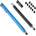 Bargains Depot (2 Pcs)[0.18-inch Fine Tip ] Stylus Touch Screen Pens 5.5" L Perfect for Drawing Writing Gaming Compatiable with Apple iPad iPhone Samsung Tablets and All Other Touch Screens