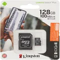 Kingston SDCS2/128GB MicroSD 128GB Up to 100MB/s UHS-I V10 A1 Nintendo Switch Compatible with Canvas Select Plus