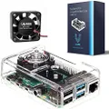 Vilros Raspberry Pi 4 Compatible Case with Built in Fan (Clear Transparent)