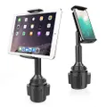 APPS2Car Cup Holder Tablet Mount, 2-in-1 Cup Holder Car Cradle Adjustable Tablet Car Mount Holder for Car/Truck Compatible with 4.3-11 inch Tablets, iPad Mini/Air/Pro, iPhone, All Smartphones