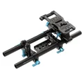 Fotga DP500 IIS 15mm Rod Rail Rig with Cheese Baseplate and Lens Support 15mm Rod Clamp for Follow Focus Matte Box Film Photography Canon Nikon Sony Pentax Fujifilm Olympus DSLR Cameras