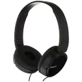 Sony MDR-ZX310AP Foldable Wired Over-Ear Headphones with In-line Mic and Remote, 30mm Dynamic Driver - Black