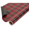 AMERICAN GREETINGS 6393114 Christmas Reversible Wrapping Paper, Red Black, 1-Roll, 175 Total Sq. Ft, 4 Ensemble, Plaid and Polka Dots