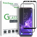 amFilm Galaxy S9 Screen Protector Glass, 3D Curved Dot Matrix Full Screen Samsung Galaxy S9 Tempered Glass Screen Protector (5.8") 2018 with Easy Application Tray (NOT S9 Plus) (Case Friendly)