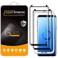 Supershieldz (2 Pack) Designed for Samsung Galaxy S9 Tempered Glass Screen Protector with (Easy Installation Tray) Anti Scratch, Bubble Free (Black)