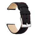 Ritche Sailcloth Watch Band Quick Release Watch Strap Compatible with Samsung Galaxy Watch 6 Band Classic 43mm 47mm 40mm 44mmTimex / Seiko / Fossil / Citizen Watch Bands for Men Women, Valentine's day