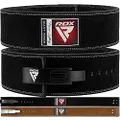 RDX Weight Lifting Belt Powerlifting, Approved By IPL and USPA, 10mm Thick 4" Leather Lumbar Back Support, Lever Buckle Gym Strength Training Equipment, Bodybuilding Deadlifts Squats Workout Men Women