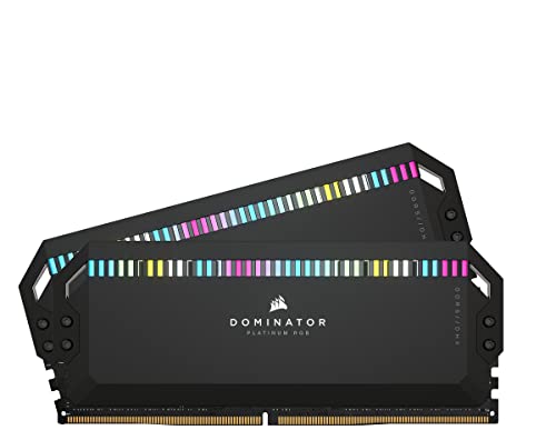 CORSAIR Dominator Platinum RGB DDR5 32GB (2x16GB) DDR5 5200 (PC5-41600) C40 1.25V - Black (CMT32GX5M2B5200C40)