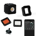 LUME CUBE 2.0 Portable Lighting Kit 6-Piece LED Lighting Kit with Diffusion and Gels Adjustable Brightness, Waterproof, Indoor Studio & Outdoor Use, for Photo and Video 6 Pack Kit