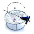 Elevated Cat Plush Bed with Dangling Toys by Best Pet Solutions