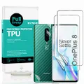 Ibywind Clear TPU Screen Protector For OnePlus 8,[Pack of 2],[Camera Lens Protector][Back Carbon Fiber Film Protector][In-Display Fingerprint Support][Bubble Free]