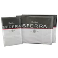 SFERRA Grande Hotel Sheets - King, White/White, Italian Woven Cotton Percale Fabric Hotel Style Bedding, Double Row Satin Stitch Embroidery On Sheets & Pillowcases