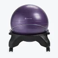 Gaiam Classic Backless Balance Ball Chair – Exercise Stability Yoga Ball Premium Ergonomic Chair for Home and Office Desk with Air Pump, Exercise Guide and Satisfaction Guarantee, Purple