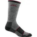 Tough Men's Merino Wool Hiker Boot Sock Full Cushion Socks - Mens Charcoal Large