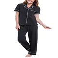 PajamaGram Pajama Set for Women - Black Pajamas for Women, Black, S, 4-6