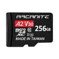 ARCANITE 256GB microSDXC Memory Card with Adapter - A2, UHS-I U3, V30, 4K, C10, Micro SD, Optimal read speeds up to 95 MB/s