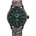 Timex x Mossy Oak Men's Expedition Scout 40mm Watch – Obsession Camo Fabric & Leather Strap, Mossy Oak Obsession Camo, Modern
