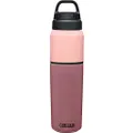 Camelbak Products MultiBev Water Bottle & Travel Cup – Vacuum Insulated Stainless Steel – Terracotta Rose/Camellia Pink – 22oz bottle & 16oz cup