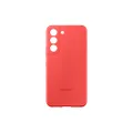 SAMSUNG Galaxy S22 Silicone Cover, Protective Phone Case, Soft, Sleek Protection, Slim Design, Matte Finish, US Version, Coral, (EF-PS901TPEGUS)