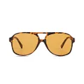 Freckles Mark Vintage Retro 70s Sunglasses for Women Men Classic Large Square Aviator Trendy Glasses, Yellow / Tortoise, oversize