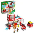 LEGO DUPLO Town 10970 Fire Station & Helicopter (117 Pieces),Multicolor