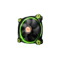 Thermaltake Riing 12 Series High Static Pressure 120mm Circular LED Ring Case/Radiator Fan with Anti-Vibration Mounting System Cooling CL-F038-PL12GR-A Green