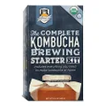 Complete Kombucha Brewing Starter Kit | Fermentaholics Organic Kombucha Kit | Includes Live Kombucha SCOBY & 1-Gallon Glass Brewing Jar | Includes Everything Needed To Brew One Gallon Of Kombucha