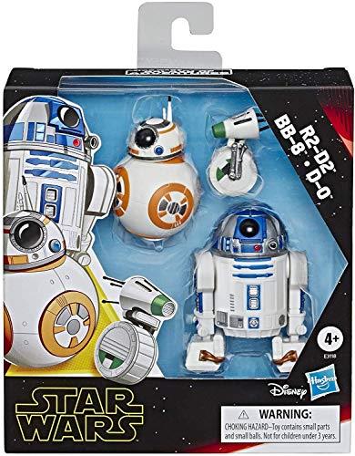 Star Wars Galaxy of Adventures R2-D2, BB-8, D-O Action Figure 3-pack, 5-inch Scale Droid Toys with Fun Action Features, Kids Aged from 4 Years